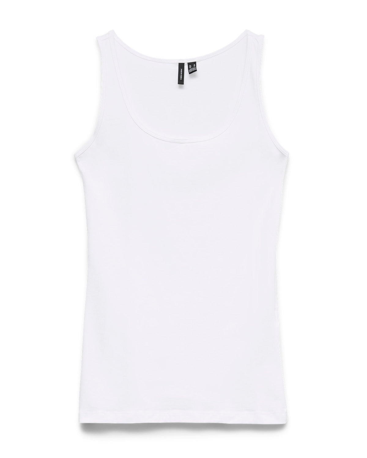The Lulu Long Tank Top: Bright White