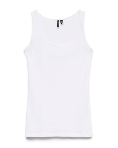 The Lulu Long Tank Top: Bright White