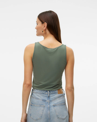 The Lulu Long Tank Top: Laurel Wreath