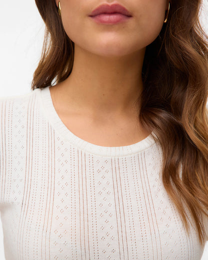 The Lisa Pointelle Top - 2 COLORS