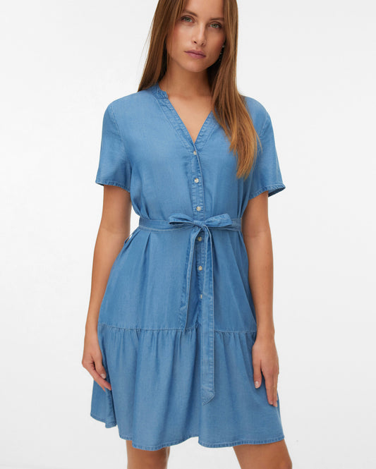 The Fleur Short Belt Tencel Dress
