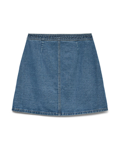 The Liza Short Denim Wrap Skirt