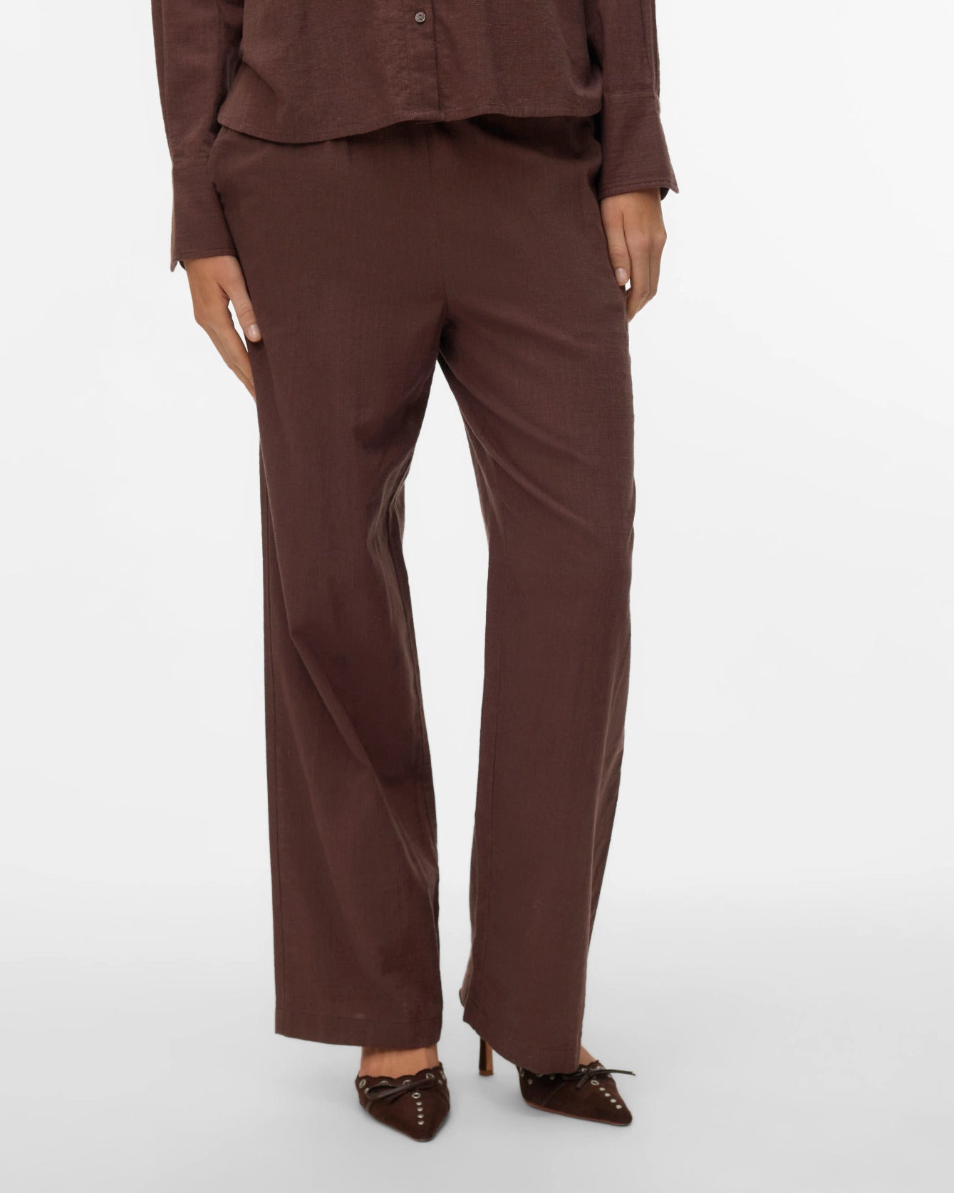 The Caia Organic Cotton + Linen Wide Pant: 2 COLORS