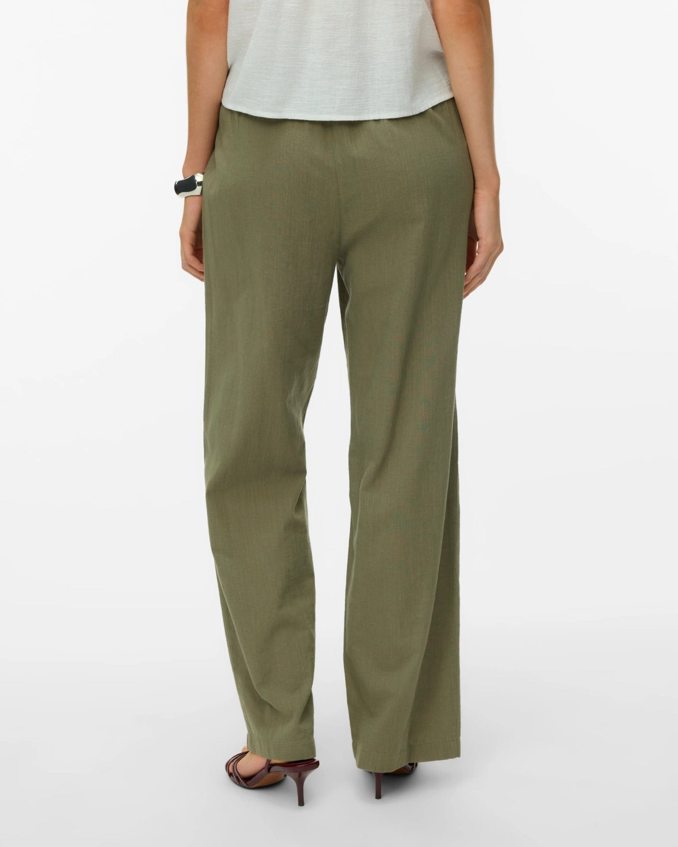 The Caia Organic Cotton + Linen Wide Pant: 2 COLORS