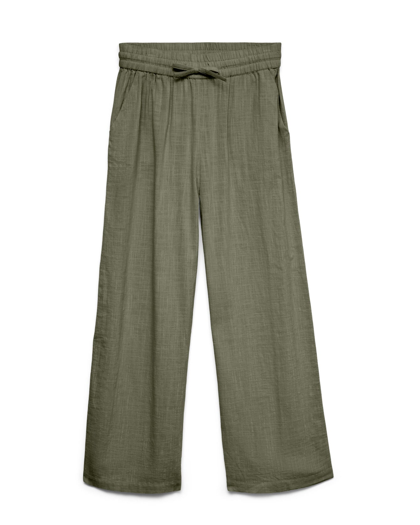 The Caia Organic Cotton + Linen Wide Pant: 2 COLORS
