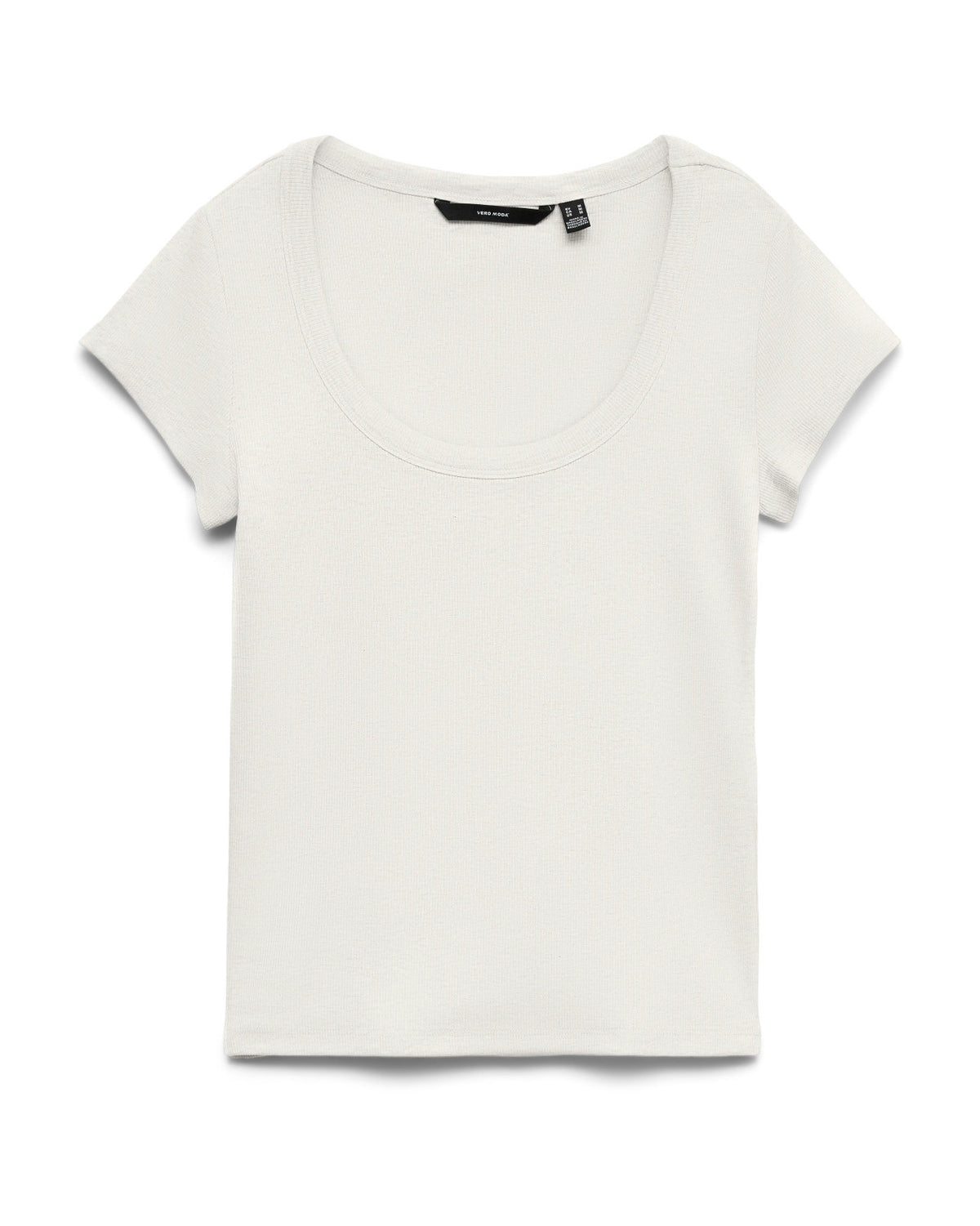 The Chloe U-Neck Fitted Top: White