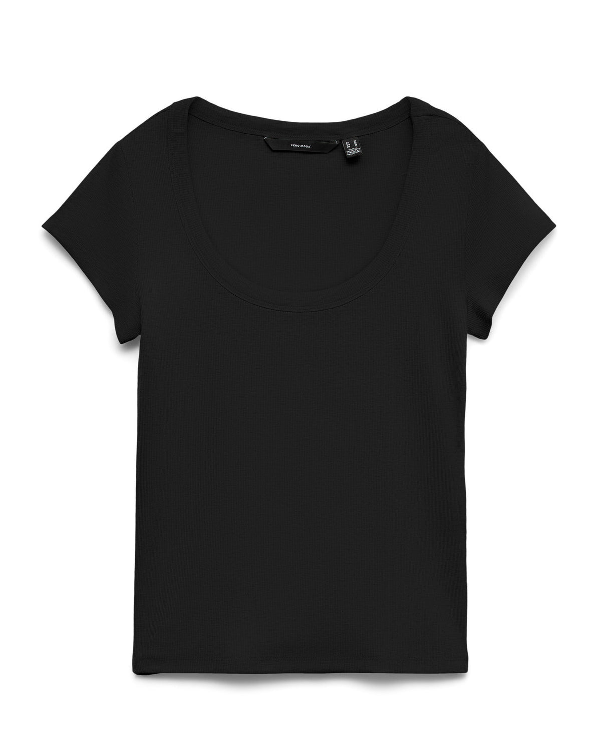 The Chloe U-Neck Fitted Top: Black