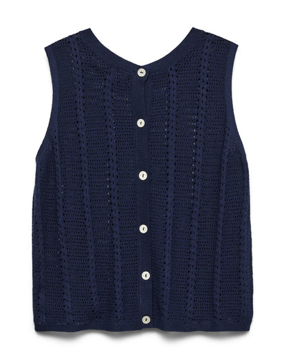 The Lux Round Neck Sleeveless Knit