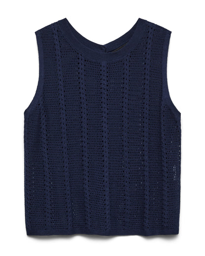 The Lux Round Neck Sleeveless Knit