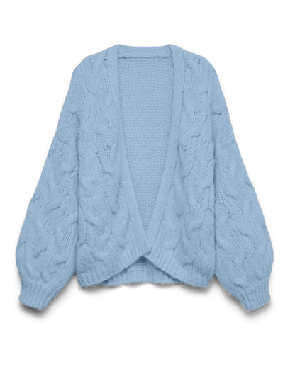 The Maybe Open Cable Cardigan: 3 COLORS