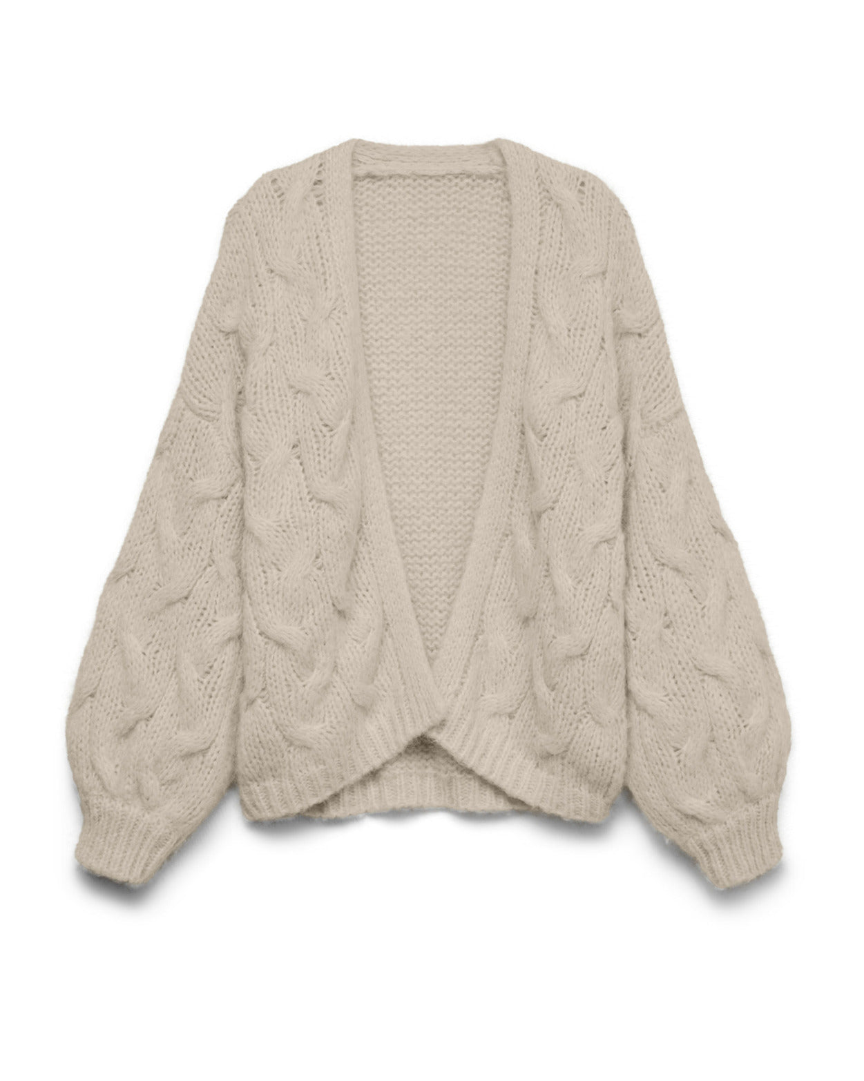 The Maybe Open Cable Cardigan: 3 COLORS