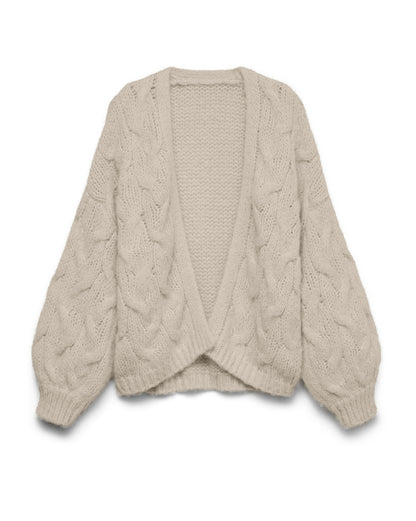 The Maybe Open Cable Cardigan: 3 COLORS