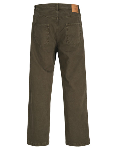The Alex Wide Leg Olive Jeans