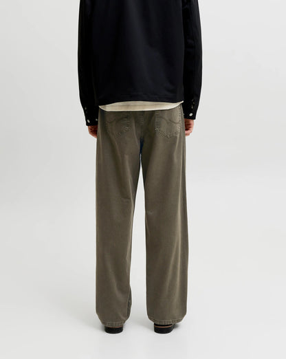 The Alex Wide Leg Olive Jeans