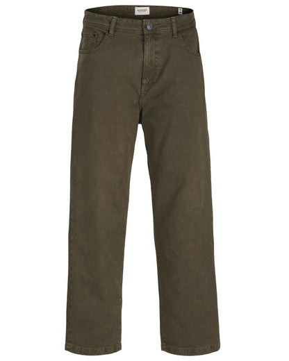 The Alex Wide Leg Olive Jeans
