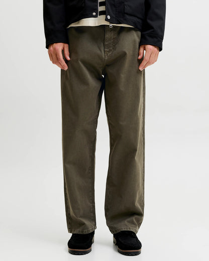 The Alex Wide Leg Olive Jeans