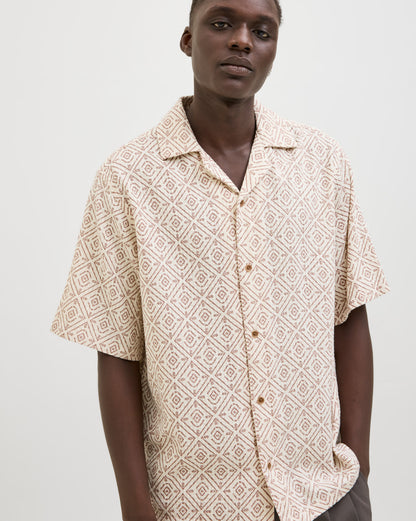 The Vincent Print Resort Cotton Top - 2 COLORS