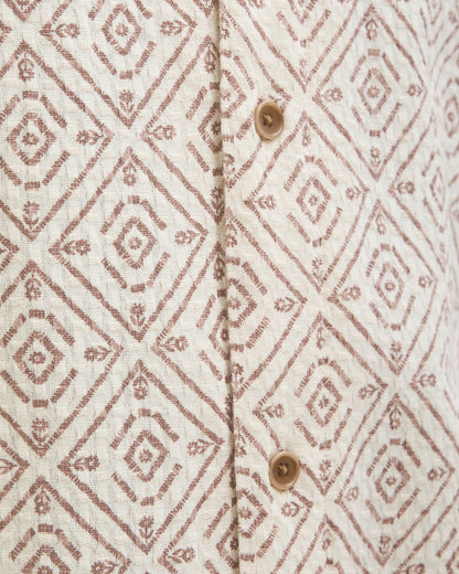 The Vincent Print Resort Cotton Top - 2 COLORS