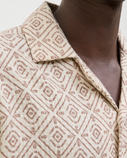 The Vincent Print Resort Cotton Top - 2 COLORS