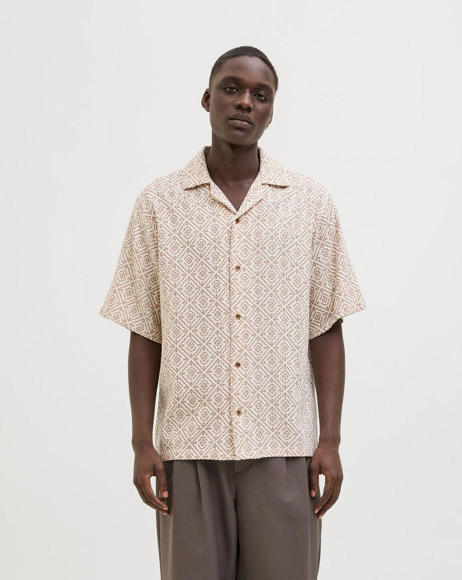 The Vincent Print Resort Cotton Top - 2 COLORS