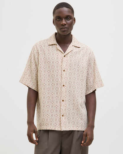 The Vincent Print Resort Cotton Top - 2 COLORS