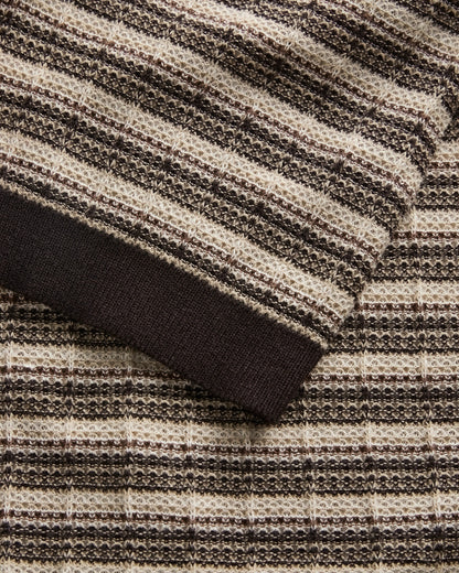 The Jackson Striped Split Neck Knit