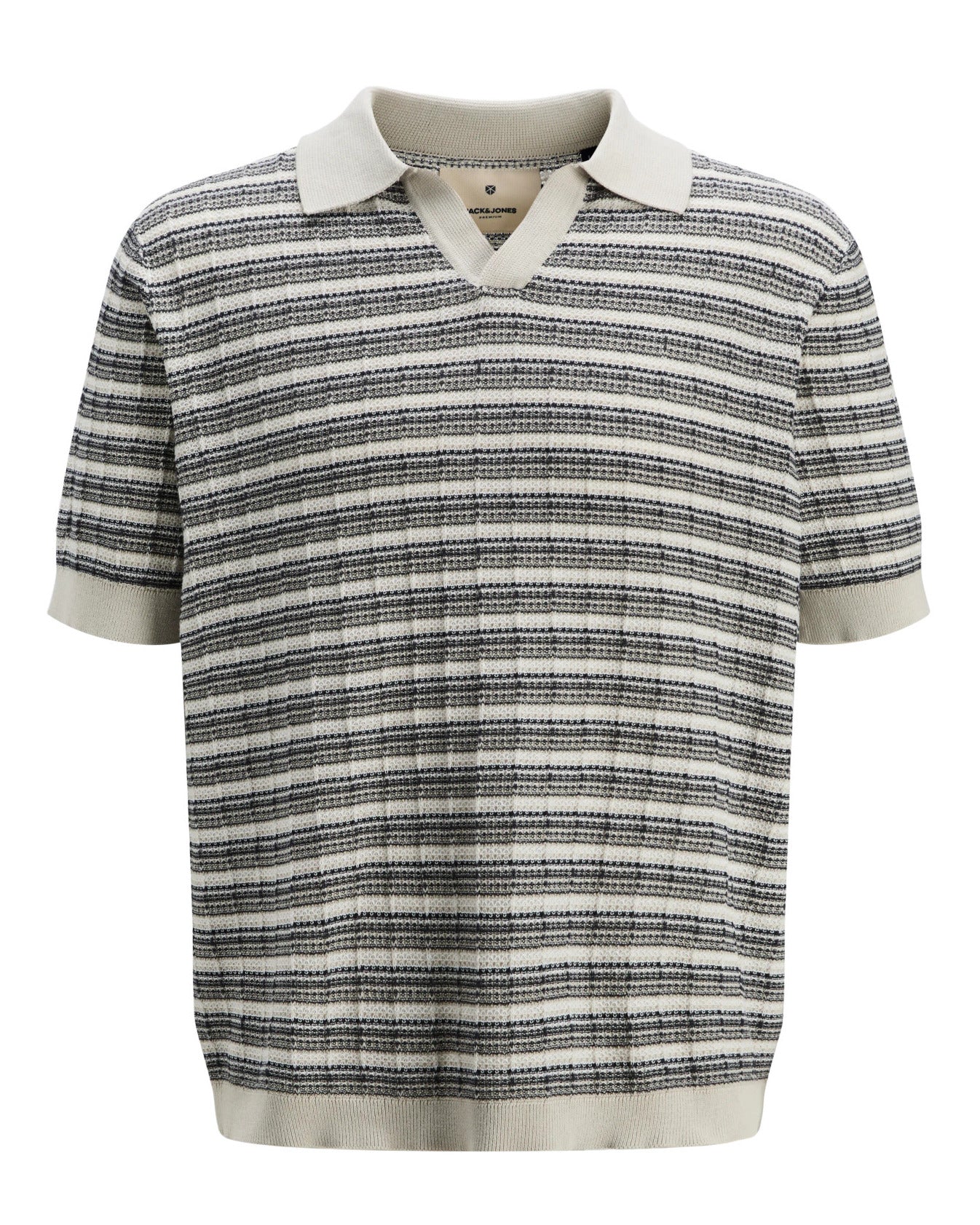 The Jackson Striped Split Neck Knit