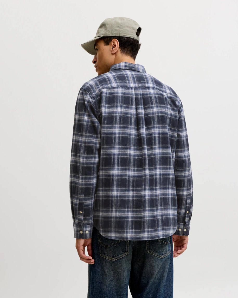The Field Check Long Sleeve Shirt: Navy Blazer