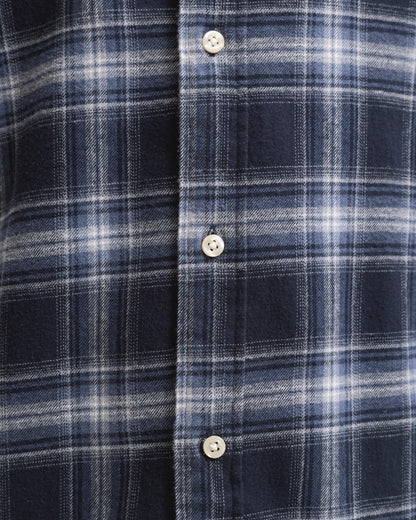 The Field Check Long Sleeve Shirt: Navy Blazer