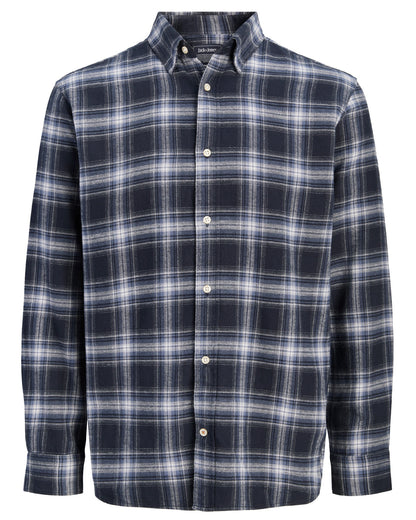 The Field Check Long Sleeve Shirt: Navy Blazer