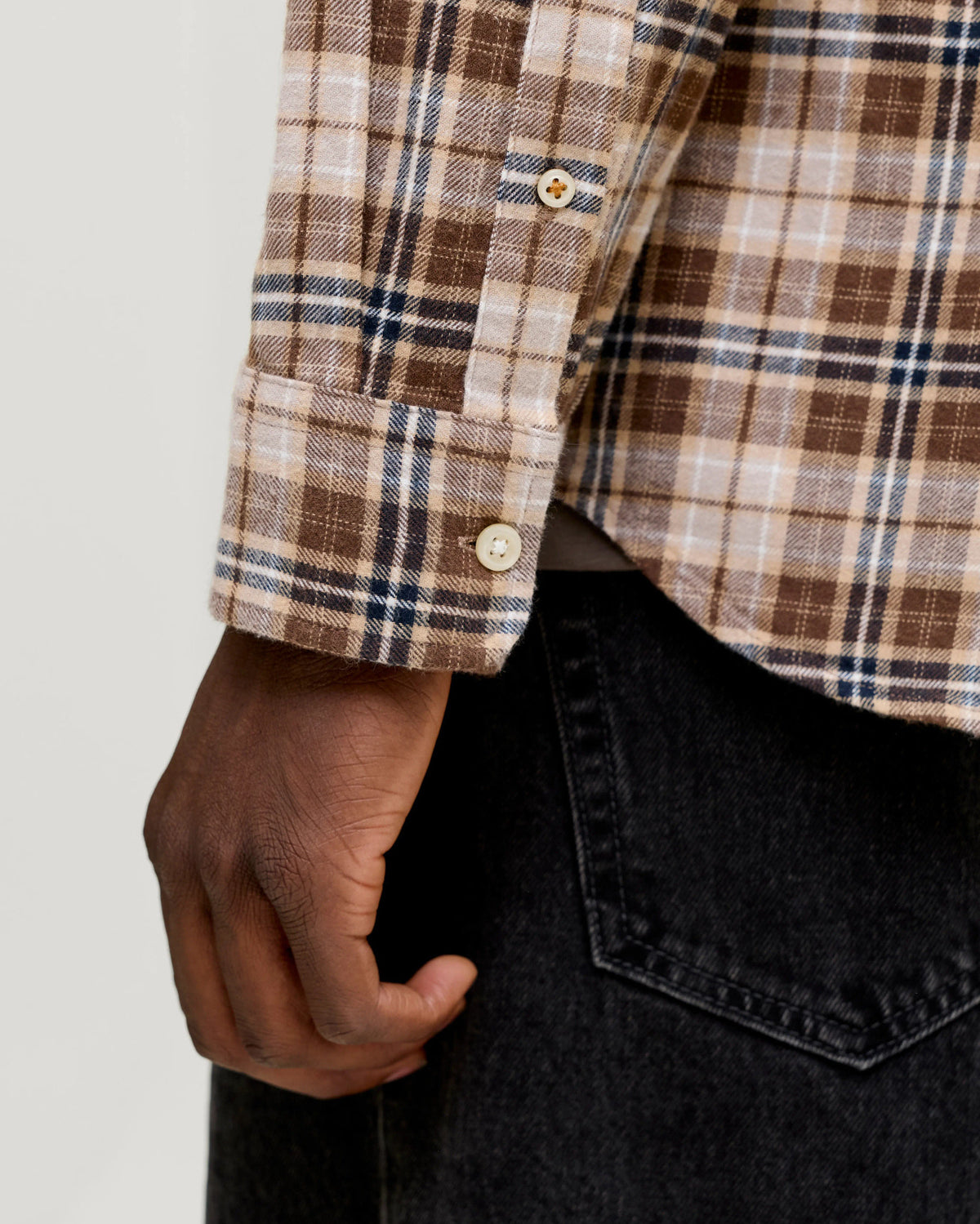 The Field Check Long Sleeve Shirt: Cocoa