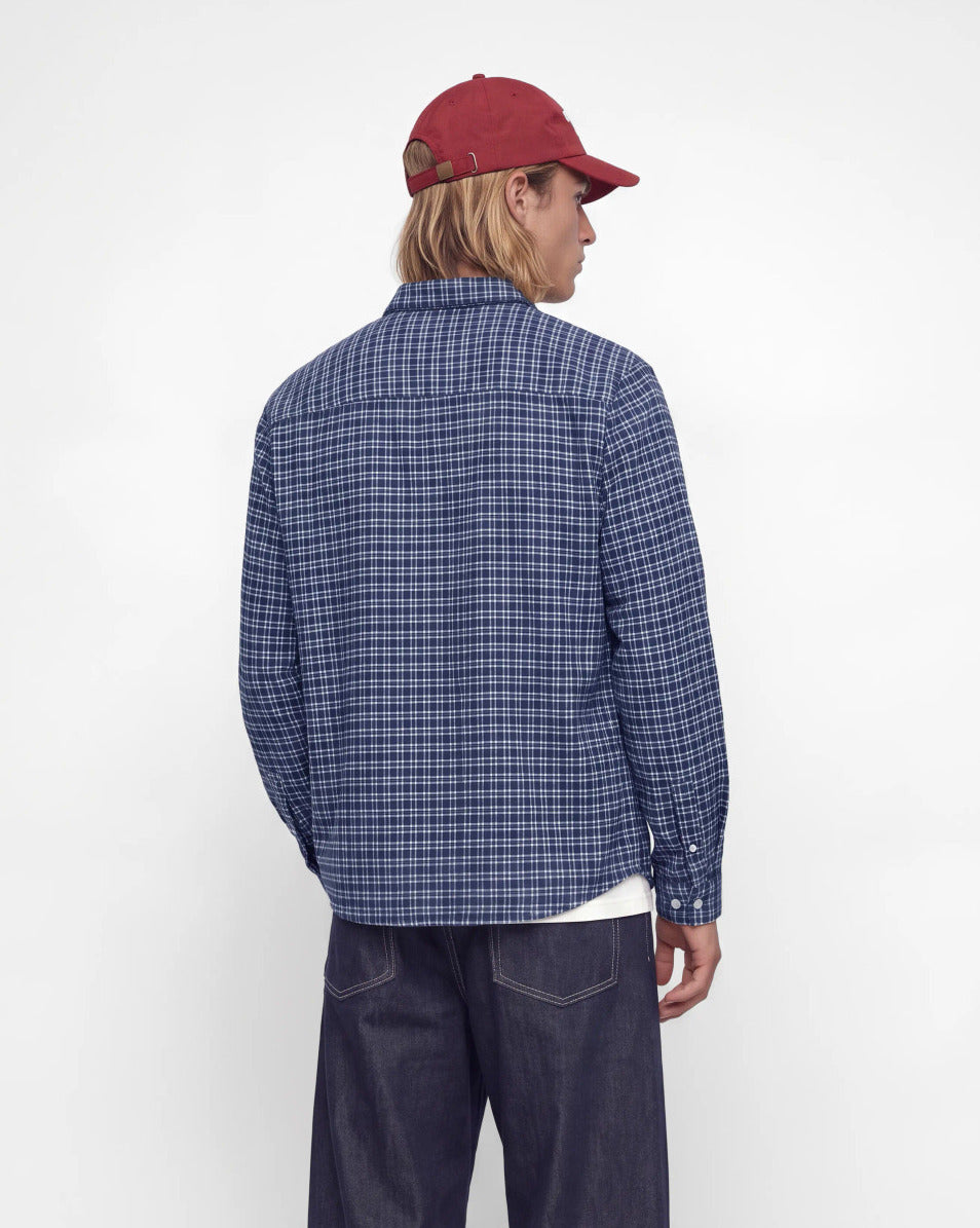 The Frederiksberg Flannel Shirt: Crown Blue