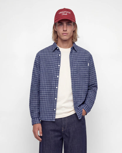 The Frederiksberg Flannel Shirt: Crown Blue
