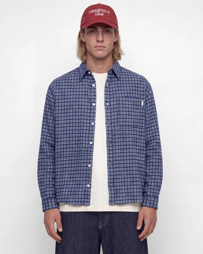 The Frederiksberg Flannel Shirt: Crown Blue