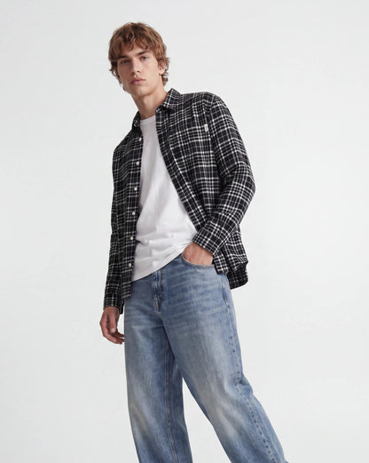 The Frederiksberg Flannel Shirt: Black