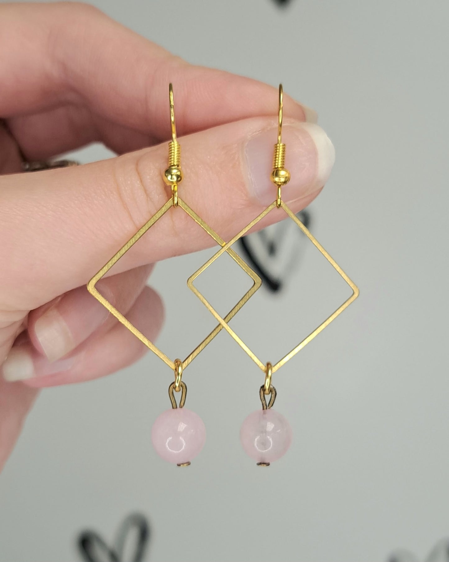 Faye Rose Quartz Earrings