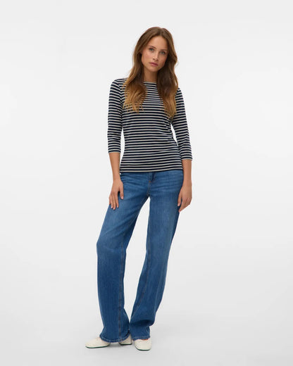 The Fiona 3/4 Boatneck Top - 2 COLORS