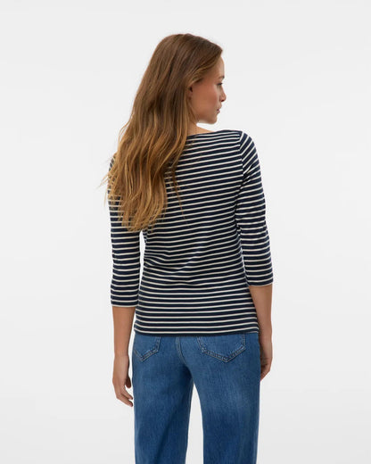 The Fiona 3/4 Boatneck Top - 2 COLORS