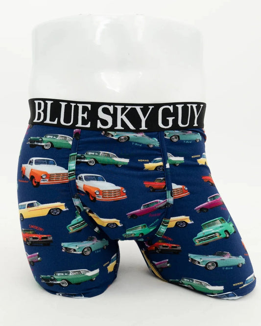 1950 Cars Men's Bamboo Boxer Briefs 🍁