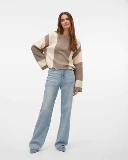 The Gigi Vertical Striped Sweater - 2 COLORS
