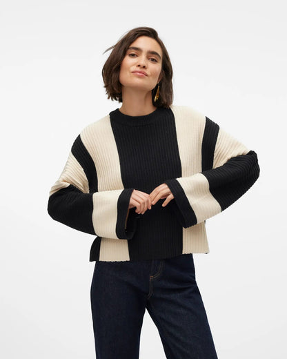The Gigi Vertical Striped Sweater - 2 COLORS