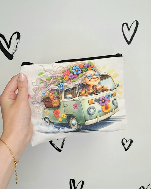 Hippie in VW Cosmetic Bag