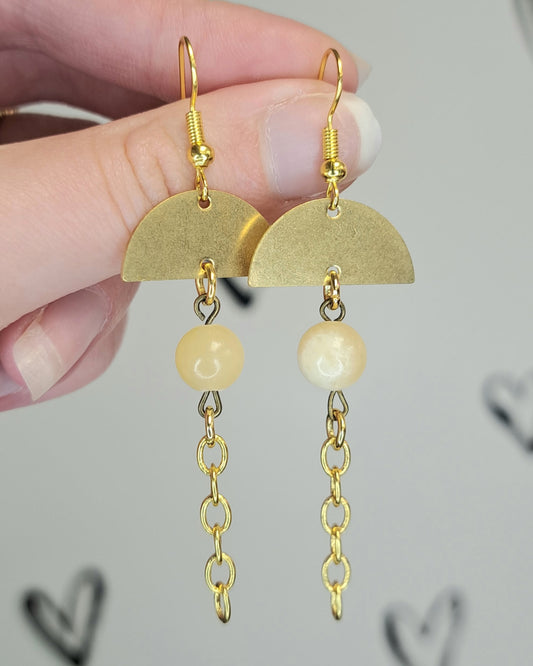 Honeyvale Yellow Jade Earrings