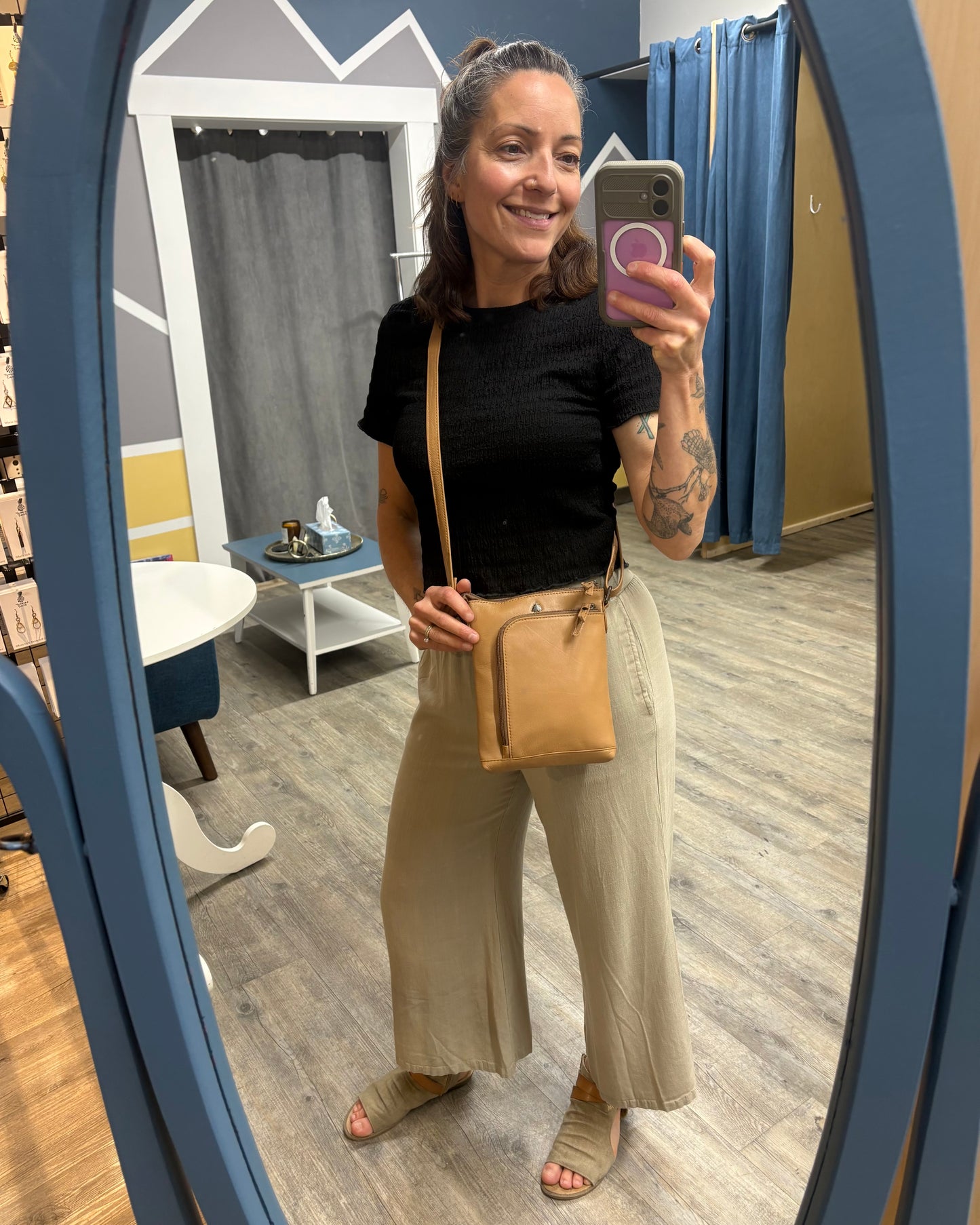 Iris Leather Crossbody Bag: 2 COLORS