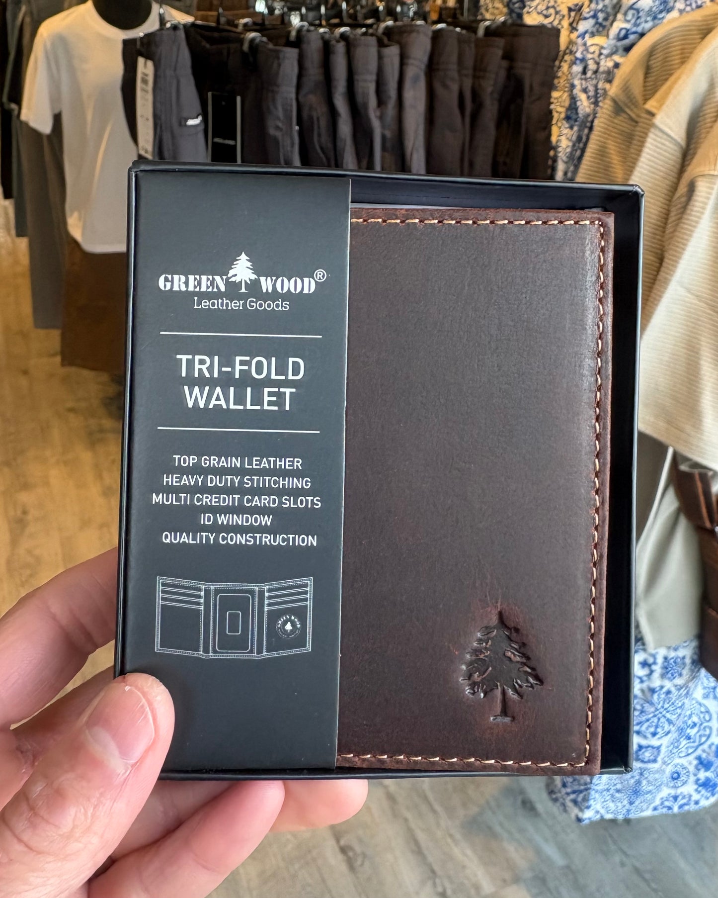Wellington Men’s Tri-Fold Leather Wallet
