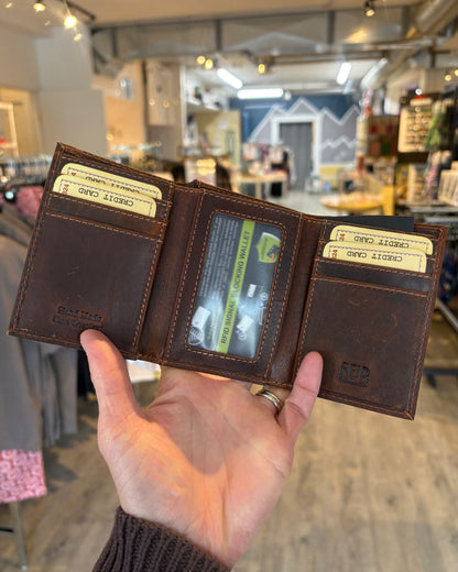 Wellington Men’s Tri-Fold Leather Wallet