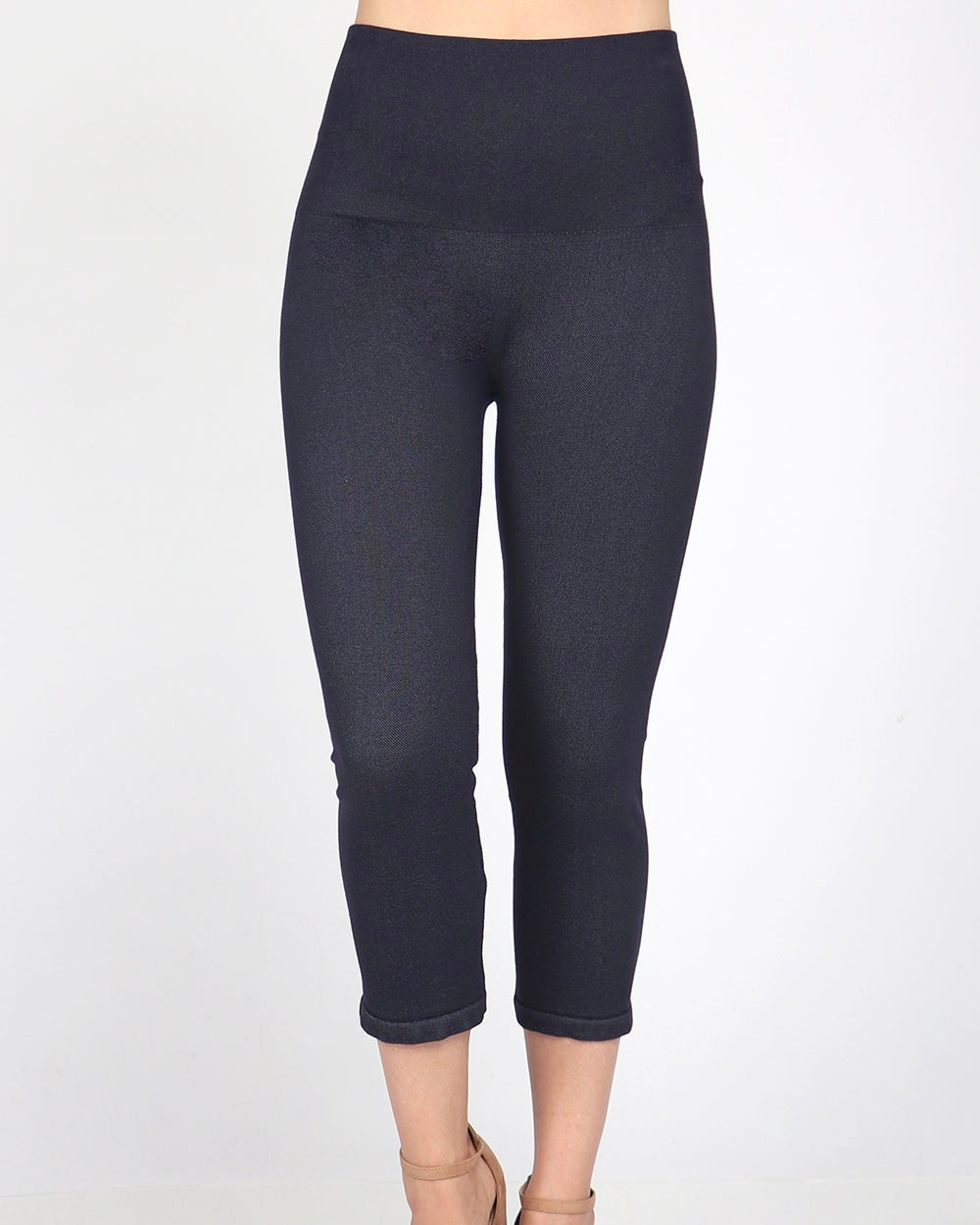 Denim Cropped Tummy Tuck Leggings