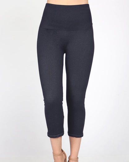 Denim Cropped Tummy Tuck Leggings