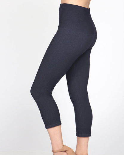 Denim Cropped Tummy Tuck Leggings