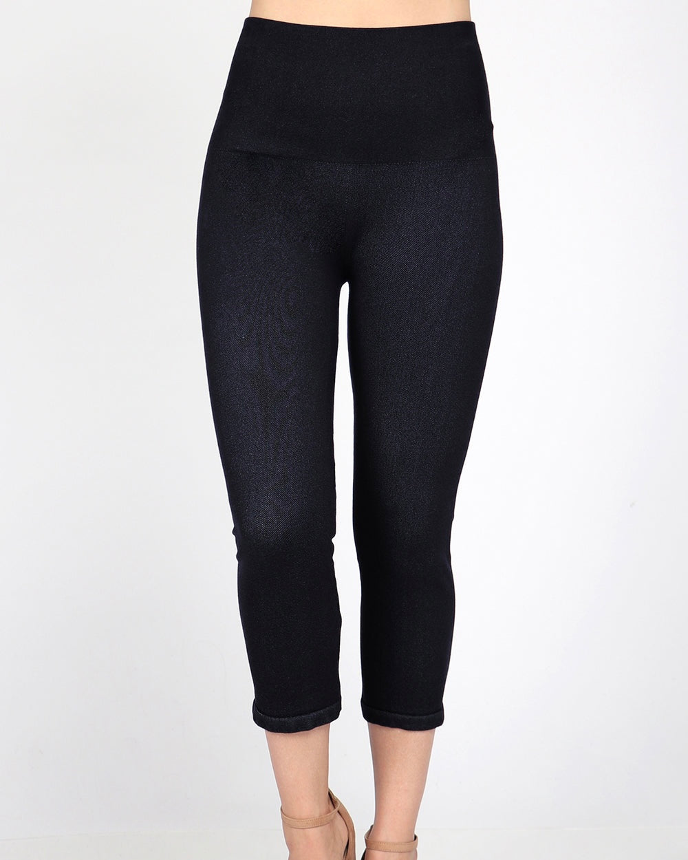 Denim Cropped Tummy Tuck Leggings